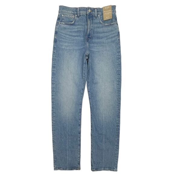 Madewell The Tall '90s Straight Jeans Sz 27 TALL New $128 High-Rise Rondell Blue - Picture 3 of 12